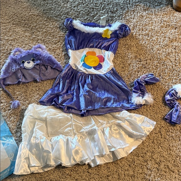 Disguise Halloween Care Bears Harmony Bear purple dress costume sz 12-14 - Picture 2 of 2